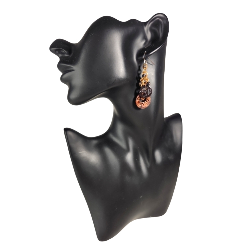 Chicos Tribal Cut Out Chain Earrings 13$